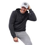 Antrasit Melanj Kanguru Cep Standart Kalıp Kapüşonlu Erkek Sweatshirt - 87872 S Antrasıt Melanj