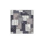 Antrasit Patchwork Desen Twill İpek Eşarp