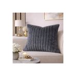 Antrasit Peluş Kırlent Kılıfı 43x43 cm Yumuşak Dokulu Dekoratif Koltuk Yastık Kılıfı MB123