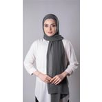 Antrasit Pratik Hazır Geçmeli Şal Şifon Kumaş Hijab Bone 3009_25