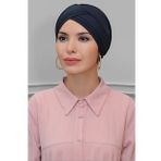 Antrasit Pratik Hazır Geçmeli Tesettür Bone Sandy Kumaş Üç Çapraz 1803_25