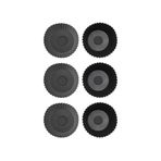 Antrasit Silikon Mini Brownie ve Muffin Kalıbı, 7x3 cm, Cupcake Kalıbı, BPA İçermez, 6 Adet