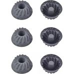Antrasit, Silikon Mini Kek Muffin Kalıbı, 7X3 Cm, Bpa İçermez, Fırında Kullanılır, Makinede Yıkanabilir, 6 Adet