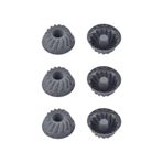 Antrasit, Silikon Mini Kek ve Muffin Kalıbı, 7x3 cm, BPA İçermez, Fırında Kullanılır, Makinede Yıkanabilir, 6 Adet