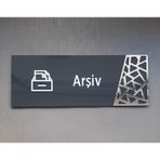 Antrasit Silver Pattern Seri Arşiv Kapı İsimliği