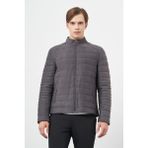 Antrasit Süet Suni Deri Hakim Yaka Düz Yırtmaçsız Tam Astar Slim Fit Casual Deri Mont 1038245150 - 48