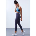 Antrasit Yüksek Bel Toparlayıcı Slim Fit Dar Paça Kadın Tayt - 94568