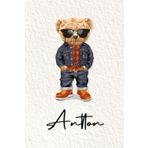 Antton: Cahier personnalisé avec prénom Antton | Cadeau d'anniversaire pour enfant, garçon, homme, copain ... | Nounours | 110 pages lignée, Petit Format 6x9 pouces (15,24 x 22,86 cm)