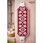 Anuk Grup Halkalı Banyo Lifi Yumuşak Dokulu - Çeyizlik , Düğün Nişan Söz Bohça Umre Hediyelik - Kırmızı