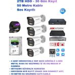 Anunnaki 4'lü 5mp Ip Kamera Güvenlik Sistemi Seti Poe - Ses Kayıtlı - Gece Görüşlü - Hikvision Nvr Full Set - 2TB Skyhawk Harddisk (30 Gün Kayıt)