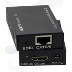 Anunnaki Hdmı Ethernet Extender Uzatıcı Cihaz RJ45 CAT5E Cat6 Full Hd 1080P 3D Alıcı Verici 1 Çift - Siyah