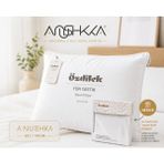 ANUSHKA Luxury Sleep Set | Özdilek %100 Doğal Yün Yastık 50x70 cm + Hediye Su Geçirmez Yastık Koruyucu Kılıf | Antialerjik, Nefes Alabilen - 50 × 70 cm - Krem