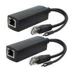 ANVISION 2 Paket Gigabit PoE Splitter 48V ila 5V 2.4A Mikro USB Ethernet Adaptörü Raspberry Pi 3B+ IP Kamera ve Daha Fazlası ile Uyumlu