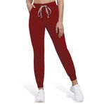 Anwrtuk Tıbbi Scrub pantolon, kadınlar için, tıbbi iş pantolonu, bel kısmında büzme ipli ve fermuarlı yan cepli tıbbi Scrub pantolon, Wine, M