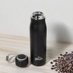 Any Morning 600 ml Paslanmaz Çelik Termos, Çift Katmanlı Yalıtım, Siyah BA21547 Kamp ve Outdoor Uyumlu
