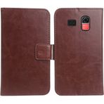 Anybird PU Flip Folio Deri Kılıf Artfone CS182 1.8 inç Kitap Cüzdan İş Telefonu Koruma Koruyucu Koruyucu Kapak Cilt Kılıfı Etui (Kahverengi)