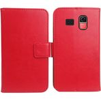 Anybird PU Flip Folio Deri Kılıf Artfone CS182 1.8 inç Kitap Cüzdan İş Telefonu Koruma Koruyucu Koruyucu Kapak Cilt Kılıfı Etui (Kırmızı)