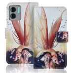Anybird PU Flip Folio deri kılıf TPU silikon Doogee N50 2023 6.55 inç kitap cüzdan iş telefonu koruma koruyucu koruyucu kapak cilt kılıfı Etui (kanat kız)
