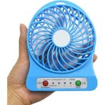 Anycast Vantilatör 3 Kademe Şarjlı Mini Fan Mavi