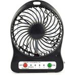 Anycast Vantilatör Şarjlı Mini 3 Kademe Mini Fan Siyah