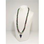 Anyolit (Yakutlu Zoisit) ve Obsidyen Taşı Birlikte Kolye 8 mm