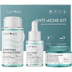 Anyong Akne Karşıtı Gözenek Sıkılaştırıcı Karma-Yağlı Cilt Bakım Kiti (Tonik, Serum, Krem)/ Azelaik Asit (50 Ml + 12 Ml + 20 Ml)