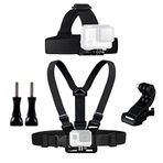 anzer Head Strap Mount + Chest Mount kayış/Chesty + J-Hook Buckle Mount + Daumenschrauben GoPro HD Hero4 Session, Hero4, Hero3 + için, Hero3, HERO2, Hero ve SJCAM kamerası