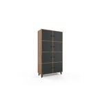 Anzera Lego XL Atlas Çam Antrasit 96x40x181.5 cm Büyük Boy Çok Amaçlı Dolap