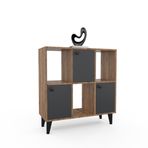 Anzera Opus Atlas Çam Antrasit 90x35x95 cm Çok Amaçlı Dolap