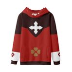 Aobiono Anime Kapüşonlu Kawaii Oyun Kostümü Pyro Çizgi Film Figürü Estetik Harajuku Japon Sevimli Ita Sweatshirt Üniseks, A, 4X-Large
