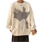 Aobiono Erkek Kadın Anime Hazırlık Öğrenci Kapüşonlu Sweatshirt Kawaii Y2K Harajuku Japon Estetik Sevimli Hafif Akademi Vintage Emo Alt, Beyaz/Erkek Çocuk Grafik, XXL