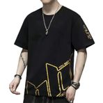 Aobiono Erkek Kadın Y2K Preppy Vintage Tişört Sokak Giyim Tişört Grunge Grafik Kısa Kollu Üst Harajuku Emo Alt Üniseks Estetik, Siyah, L