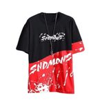 Aobiono Erkek Kadın Y2K Tişört Sokak Giyim Üniseks Vintage Tişört Grunge Grafik Kısa Kollu Üst Harajuku Retro Emo Alt Teknoloji Giyim, Kırmızı, M