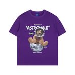 Aobiono Erkek Kadın Y2K Tişört Vintage Tişörtler Preppy Grafik Ayı Astronot Büyük Beden Grunge Sokak Giyim Emo Alt Dark Academia, Mor, L