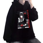 Aobiono Kadın Y2K Anime Kapüşonlu Harajuku Japon Grunge Alt Gotik Emo Estetik Kawaii E-girl Dark Academia Punk Preppy 90'lar, D, S