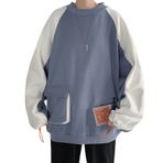 Aobiono Preppy Harajuku Light Academia Kawaii Kore Japon Grunge Açık Mavi Unisex Polar