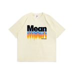 Aobiono Vintage Preppy Y2K Grunge Emo 2000'ler Bol Krem Bej Unisex T-shirt