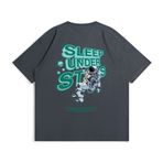 Aobiono Vintage Preppy Y2K Sokak Giyim Grunge Gri Unisex T-shirt