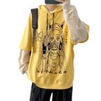 Aobiono Y2K Anime Harajuku Emo Grunge Alt Japon Academia Punk Kawaii Sarı Unisex Hoodie