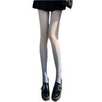 Aobiono Y2K Cosplay Grunge Emo Açık Mavi Dantel Kadın Külotlu Çorap