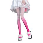Aobiono Y2K Fishnet Degrade Cosplay Grunge Kawai Sıcak Pembe Dantel Kadın Külotlu Çorap