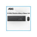 Aoc KM300 Kablosuz Klavye Mouse Seti – 2.4GHz, 1200 DPI, Sessiz Yazım, FN Kısayol Tuşları
