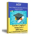 AÖF Son 5 Yıl Soru Analiz Yaprak Testleri (Türk Dili-1 / İngilizce-1 / İnkılap Tarihi-1)