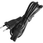 Aogo 1.5m Teyp Işıldak Fişi C7 Power Güç Kablosu 1.5 Metre 2x0.75 Enerji Kablosu 2 Pinli - Siyah - 1,5 m