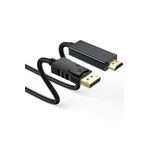 Aogo 1.8 Metre Displayport To HDMI Kablo Display In HDMI Out Dp To HDMI