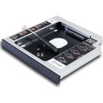 Aogo 12.7mm Caddy Sata 12.7 mm SSD Harddisk Kutusu Kızak Laptop SSD Notebook Ikinci HDD Takma Metal Kasa - Gümüş