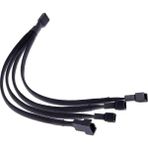 AoGo 4 Pin Fan Kontrol Kablosu 4p Dişi 3+3+3+4p Erkek 4pinli Fan Uzatma Fan Çoklayıcı