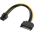 Aogo 6 Pin - Sata 15 Pin Sata Güç Kablosu (Sata - 6 Pin Pcıe) Grafik Ekran Kartı Power Kablosu
