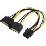 Aogo 8 Pin - 2xsata 15 Pin Sata Güç Kablosu (Sata - 8 Pin Pcıe) Ekran Kartı Power Kablosu 8pin Sata 6pin