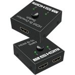 Aogo Çift Yönlü HDMI Switch Splitter HDMI Bi-Direction HDMI Seçici HDMI Çoğaltıcı 2 Port HDMI Ayırıcı - Siyah